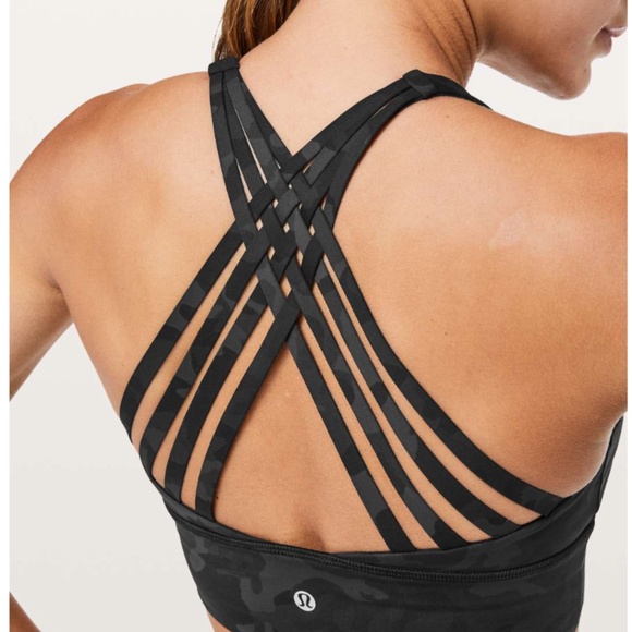 Lululemon Free To Be Moved Bra Incognito Camo Multi Grey 4 - Picture 1 of 4